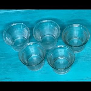 Set of five votive candle holders